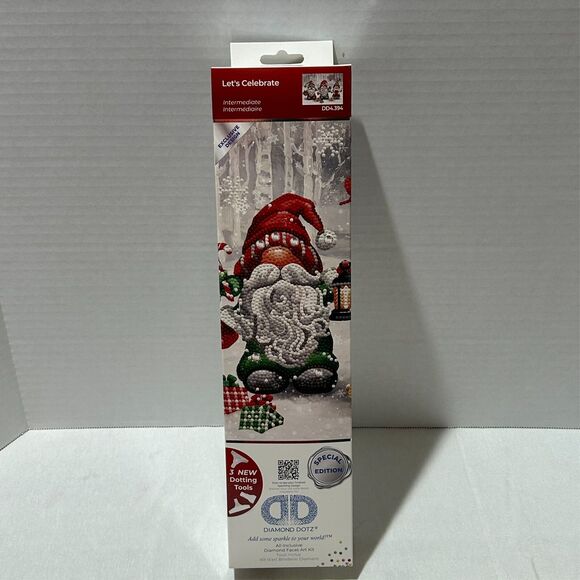 Diamond Dotz "Let's Celebrate" Gnomes Intermediate DD4394 Special Edition 18x14" - Picture 10 of 11